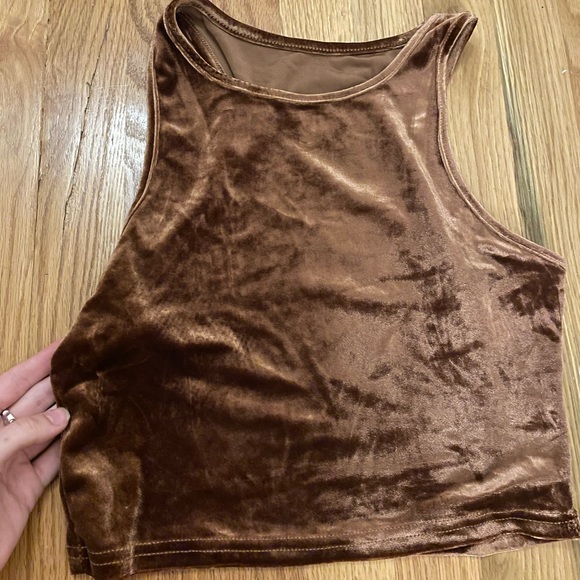 Brown velour jogger and top set - Picture 3 of 3